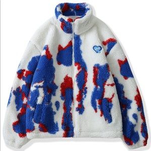Aelfric Eden Love Label Tie Dye Sherpa Jacket